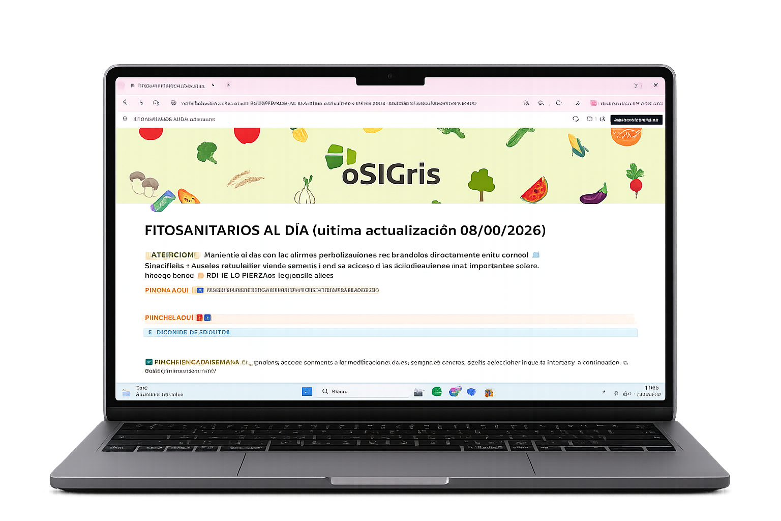 Vista previa del panel Fitosanitarios al Día